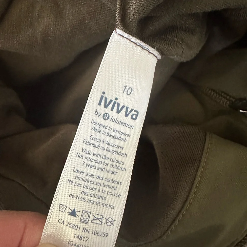 Ivivva Lululemon Girls Green Jacket Size‎ 10